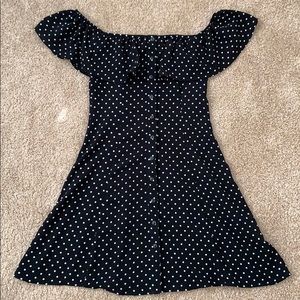 Polka Dot Off The Shoulder Dress